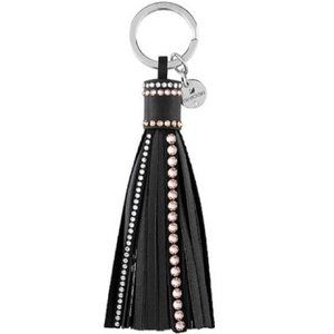 Swarovski Tayla Deluxe Black Leather Key Ring